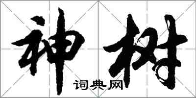 胡問遂神樹行書怎么寫