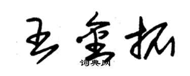 朱錫榮王金拓草書個性簽名怎么寫