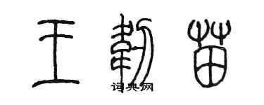 陳墨王韌苗篆書個性簽名怎么寫