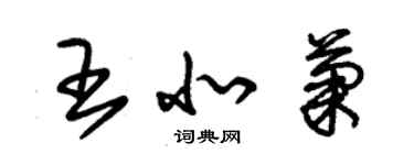 朱錫榮王北菊草書個性簽名怎么寫