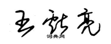 朱錫榮王獻亮草書個性簽名怎么寫