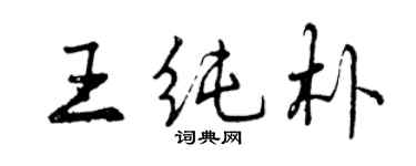 曾慶福王純樸行書個性簽名怎么寫
