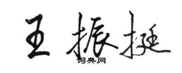 駱恆光王振挺行書個性簽名怎么寫