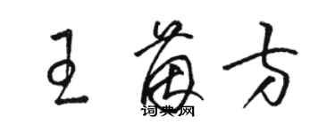 駱恆光王茵方草書個性簽名怎么寫