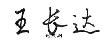 駱恆光王長達行書個性簽名怎么寫