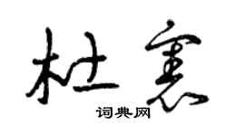 曾慶福杜憲草書個性簽名怎么寫