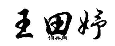 胡問遂王田妤行書個性簽名怎么寫