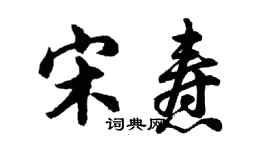 胡問遂宋燾行書個性簽名怎么寫