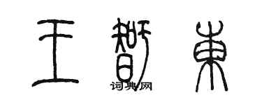 陳墨王智東篆書個性簽名怎么寫