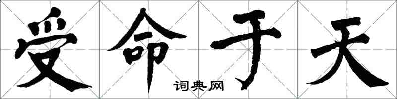 翁闓運受命於天楷書怎么寫