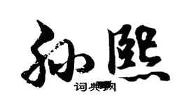 胡問遂孫熙行書個性簽名怎么寫