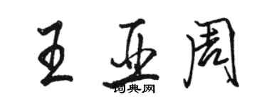 駱恆光王亞周行書個性簽名怎么寫