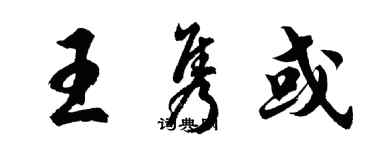 胡問遂王雋或行書個性簽名怎么寫