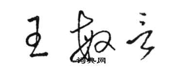 駱恆光王敏言草書個性簽名怎么寫