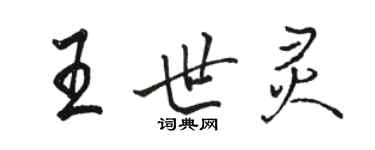 駱恆光王世靈行書個性簽名怎么寫