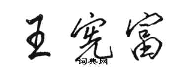 駱恆光王憲富行書個性簽名怎么寫