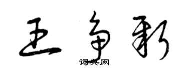 曾慶福王爭新草書個性簽名怎么寫