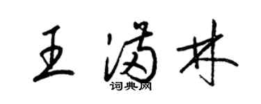 梁錦英王滿林草書個性簽名怎么寫