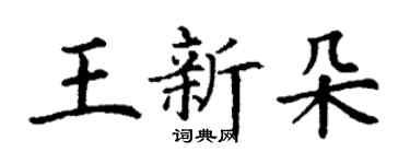 丁謙王新朵楷書個性簽名怎么寫