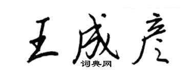 王正良王成彥行書個性簽名怎么寫