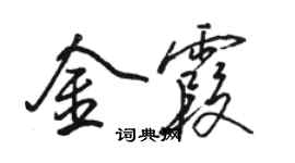 駱恆光金霞行書個性簽名怎么寫