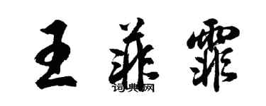 胡問遂王菲霏行書個性簽名怎么寫