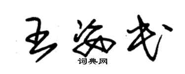 朱錫榮王姿民草書個性簽名怎么寫