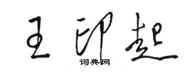 駱恆光王印起草書個性簽名怎么寫