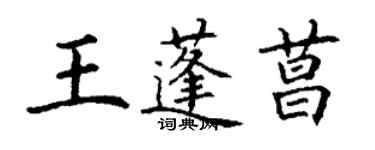 丁謙王蓬菖楷書個性簽名怎么寫