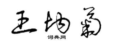 曾慶福王均菊草書個性簽名怎么寫