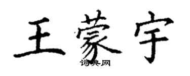 丁謙王蒙宇楷書個性簽名怎么寫