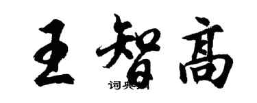 胡問遂王智高行書個性簽名怎么寫