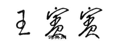 駱恆光王賓賓草書個性簽名怎么寫