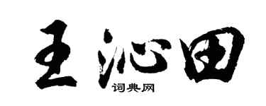 胡問遂王沁田行書個性簽名怎么寫