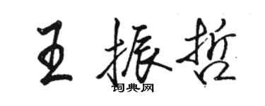 駱恆光王振哲行書個性簽名怎么寫