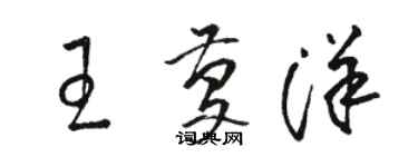 駱恆光王慶洋草書個性簽名怎么寫