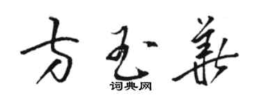 駱恆光方玉華草書個性簽名怎么寫