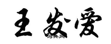 胡問遂王發愛行書個性簽名怎么寫