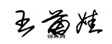 朱錫榮王苗娃草書個性簽名怎么寫