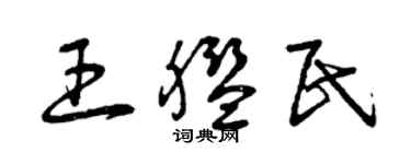 曾慶福王艦民草書個性簽名怎么寫