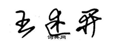 朱錫榮王述開草書個性簽名怎么寫