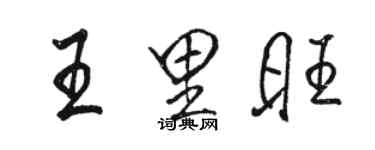 駱恆光王里旺行書個性簽名怎么寫