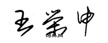 朱錫榮王榮申草書個性簽名怎么寫