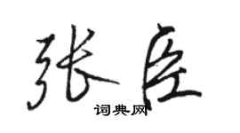 駱恆光張臣行書個性簽名怎么寫