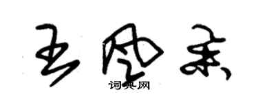 朱錫榮王風舉草書個性簽名怎么寫