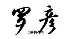 胡問遂羅彥行書個性簽名怎么寫