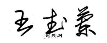 朱錫榮王武蘭草書個性簽名怎么寫