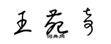 梁錦英王苑奇草書個性簽名怎么寫