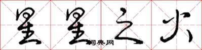 曾慶福星星之火草書怎么寫
