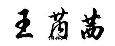 胡問遂王芮茜行書個性簽名怎么寫